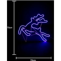 Jumping Reindeer Neon Effect Rope Light Silhouette Double Side 90 LEDs Christmas Outdoor
