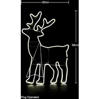 Standing Reindeer Neon Effect Rope Light Silhouette Double Side 90 Cool LEDs