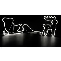 Reindeer Sleigh Neon Effect Rope Light Silhouette Double Side 90 Cool LEDs