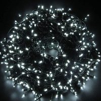 Shatchi 200 LEDs Christmas Fairy String Lights Indoor/Outdoor Green Cable Main power Memory Auto Timer in White