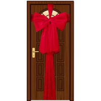 Christmas Door Bow 9m Giant Bow Door Cover Front Door Decorations Xmas Wedding Shower Outside Home Decor