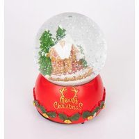 Musical Christmas Snowglobe Large Water Ball Features Christmas Santa Tree Scene Cute Resin Base Decorations