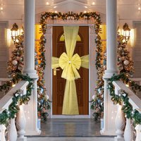 Christmas Door Bow 7.5m Diamante Giant Bow Door Cover Front Door Decorations Xmas Wedding Shower Outside Home Decor