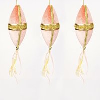 3Pcs Light Nut Bauble Decorations 7x30cm Christmas Tree Hanging Decorations Ornaments 7x30 cm