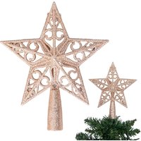 Christmas Glitter Star Tree Topper Sparkling Star Decoration Xmas Tree Elegant Christmas Home Décor