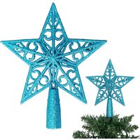 Christmas Glitter Star Tree Topper Sparkling Star Decoration Xmas Tree Elegant Christmas Home Décor