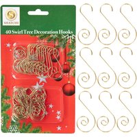 40Pcs Swirl Tree Decoration Hooks Decorative & Durable Pack