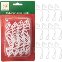 Shatchi 16Pcs Large Gutter Hooks - Blend Seamlessly for Outdoor Use in Clear | Size: 1 Pack