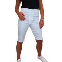 Paulo Due Women's Everyday Stretch Knee Length Shorts in White | Size: 10