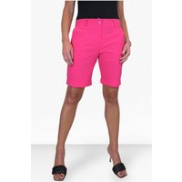 Paulo Due Women's Stretch Cuffed Bermuda Shorts in Bright Pink | Size: 16