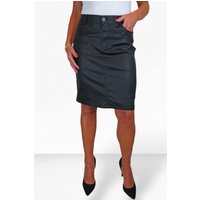 Faux Leather Knee Length Skirt