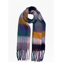 Paulo Due Women's Warm Wool Blend Check Scarf in Green