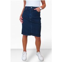 Knee Length Denim Skirt Dark