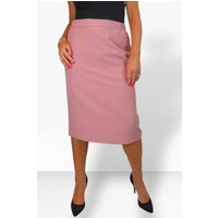 Paulo Due Women's Tailored Midi Pencil Skirt in Pink | Size: 16