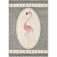 Polka Dot Grey Flamingo Rug cm x 170 cm