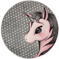 Bravich LTD Polkadots Unicorn Circle Rug - Pink