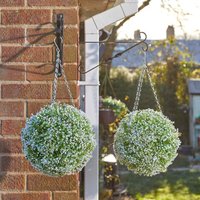 Set 2 Artificial Gypsophila Plant Topiary Balls Hanging Chain