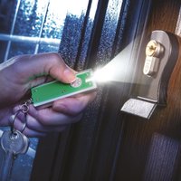 Set 10 Keychain Torches Battery Powered 45 Lumen Portable Lightweight Colourful Mini Led Lights Each 5.7cm Long