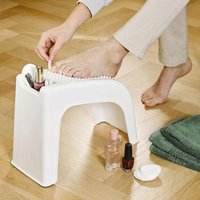 Chiropody & Pedicure Stool Anti Slip Bumps & Tool Compartment Portable Plastic Footrest Support Stand Foot & Nail Care