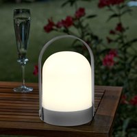 VersaLight Warm Lantern Handle Timer Function & Steady On Mode Battery Powered Silver inches