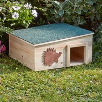 Hedgehog Home FSC Wood Wildlife Shelter Felt Roof Nesting