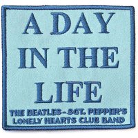 Beatles Patch A Day In The Life Sgt Pepper Official embroidered Iron on in Blue