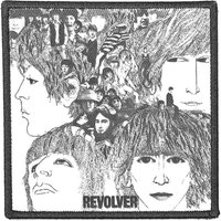 Beatles Patch Revolver Album Cover new Official Black embroidered Iron on