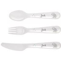 Hessian Elephant 3 Piece Plastic Cutlery Set