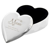 Mum Swirls & Hearts Trinket Box Metallic