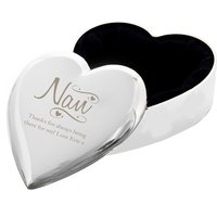 Nan Swirls & Hearts Trinket Box Metallic