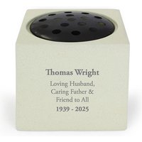Personalised Memento Company Personalised Memorial Vase in White