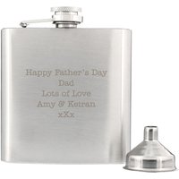 Any Message Stainless Steel Hip Flask Metallic