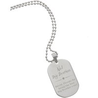 No.1 Stainless Steel Dog Tag Necklace Metallic