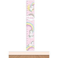 Personalised Memento Company Women's Personalised Baby Unicorn Height Chart in Pink