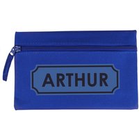Personalised Memento Company Men's Personalised Blue Pencil Case in Navy