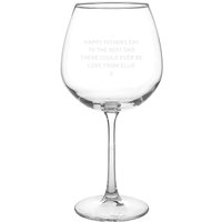 Personalised Memento Company Personalised Bold Statement Bottle of Wine Glass in Clear