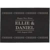 Personalised Memento Company Personalised Cheese Cheese Cheese Slate Cheese Board in Black