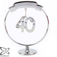 Crystocraft 40th Celebration Ornament Metallic