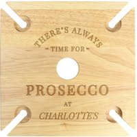 Prosecco Four Prosecco flute Holder & Bottle Holder Light