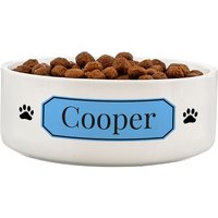 Blue Plaque 14cm Medium Pet Bowl