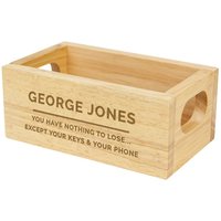 Free Text Mini Wooden Crate Light