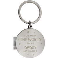 You Mean World To Me Round Photo keyring Metallic