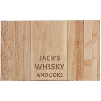 Personalised Memento Company Personalised Large Free Text Wooden Sofa Tray in Light Brown