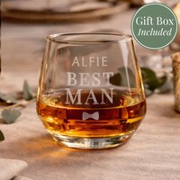 Personalised Memento Company Men's Personalised Best Man Tumbler in Clear
