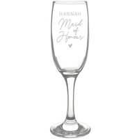 Personalised Memento Company Women's Personalised Maid of Honour Flute Glass in Clear