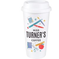 Personalised Memento Company Personalised Teachers Insulated Reusable Travel Cup in White