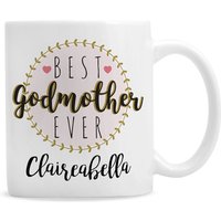 Personalised Memento Company Women's Personalised 'Best Godmother' Mug in White