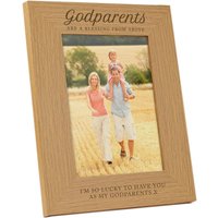 Godparents 5x7 Oak Finish Photo Frame