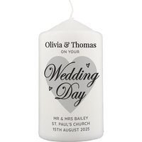 On Your Wedding Day Pillar Candle
