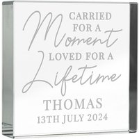 Personalised Memento Company Personalised Carried for a Moment Crystal Token in Clear